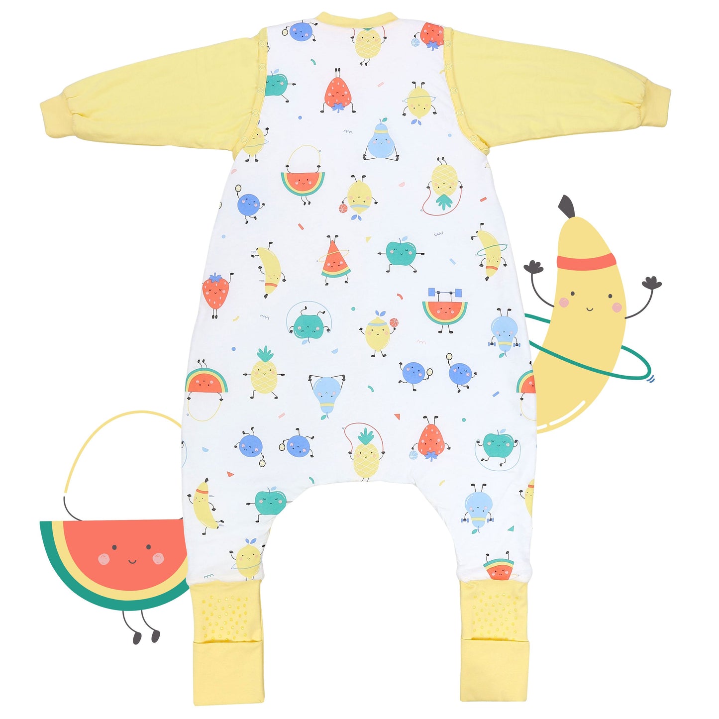 Saco de dormir con pies y suelas antideslizantes 2.5 TOG_Frutas en Forma_parte trasera_461