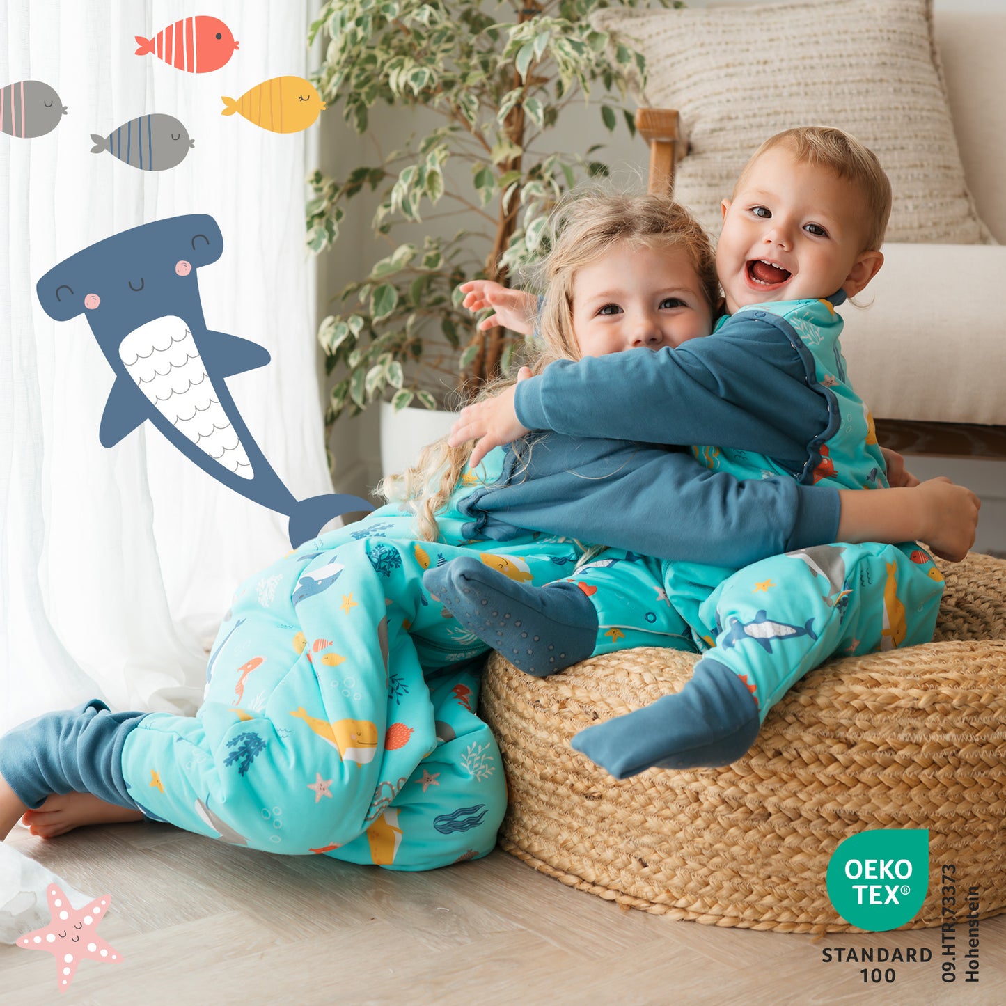 Saco de dormir con pies y suelas antideslizantes, 2.5 TOG