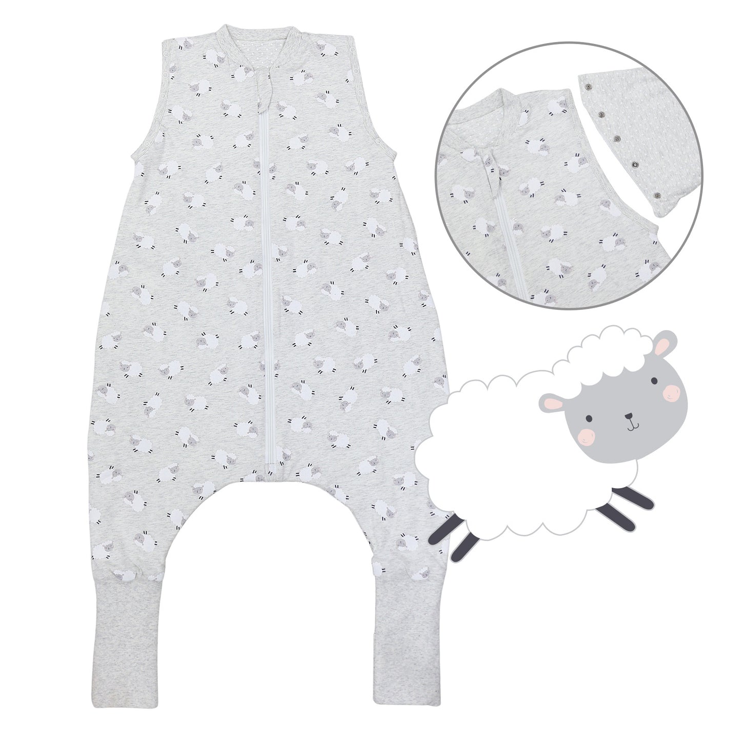 Saco de dormir con pies y suelas antideslizantes 2.5 TOG_parte frontal_461