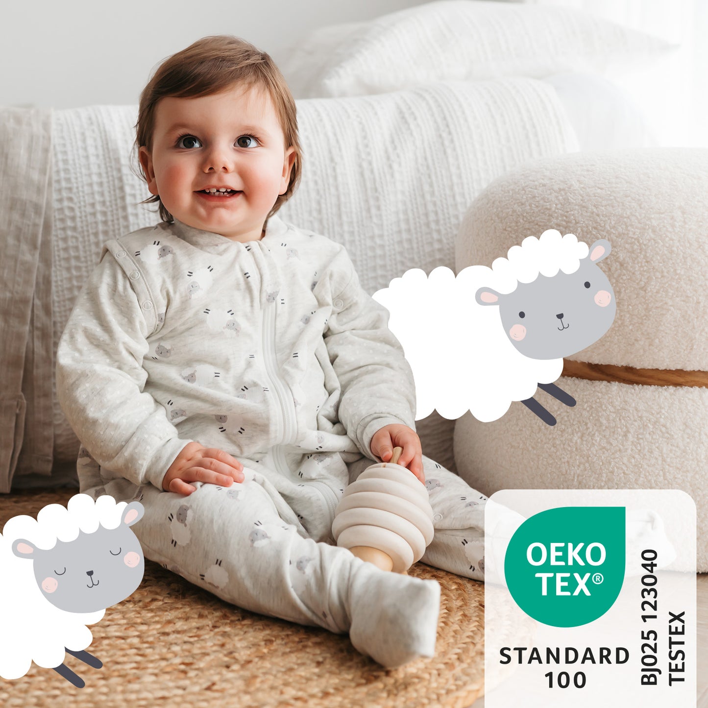 Saco de dormir con pies y suelas antideslizantes 2.5 TOG_OEKOTEX_461