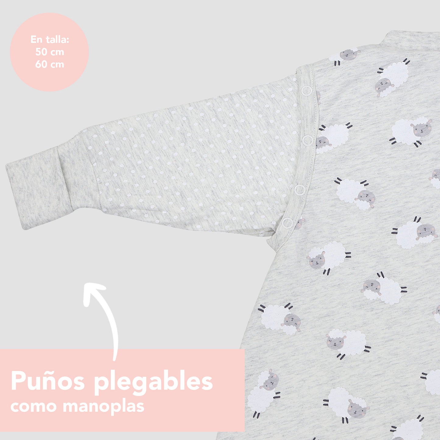 Saco de dormir con pies y suelas antideslizantes 2.5 TOG_zona del brazo_461