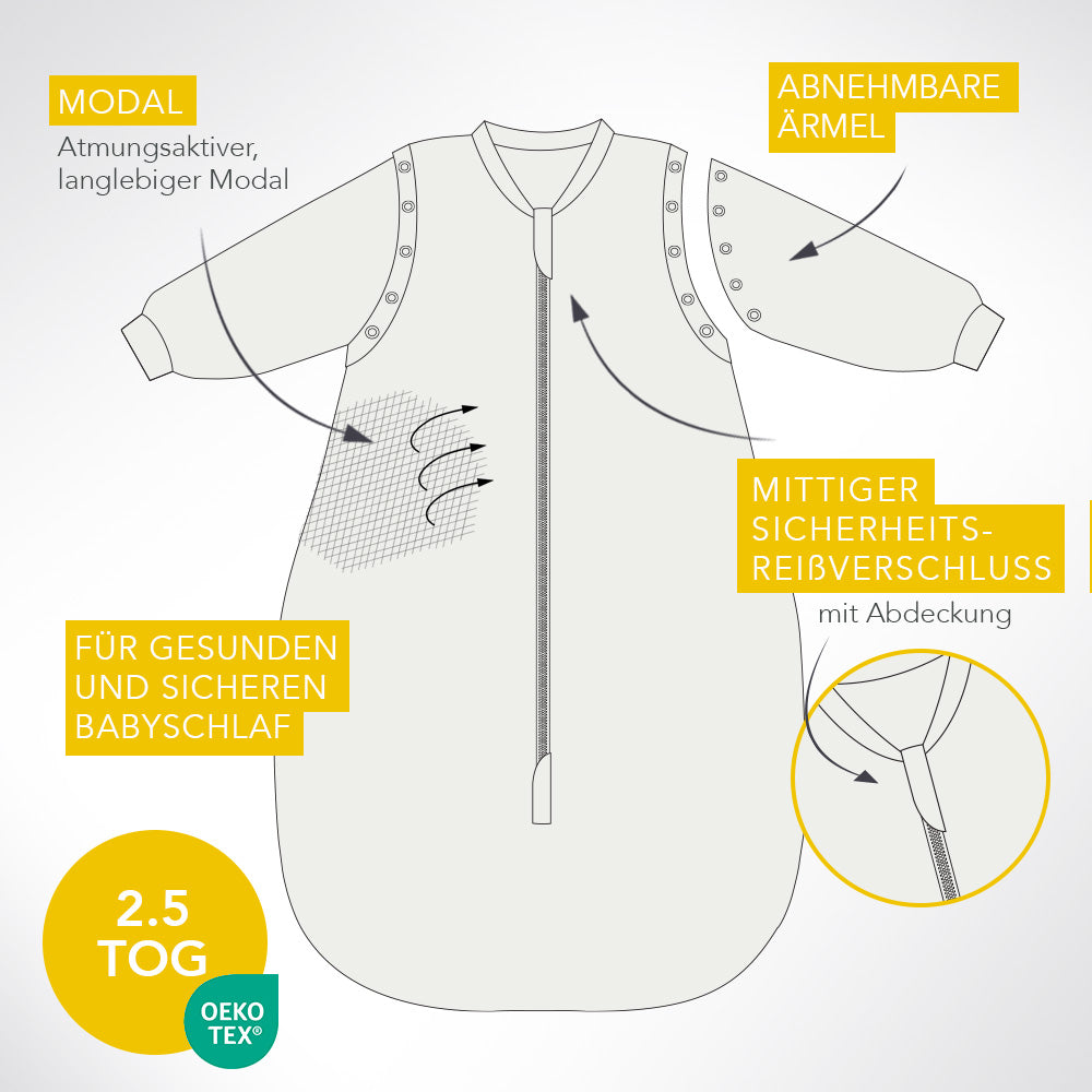 Saco de dormir para bebé, 2.5 TOG