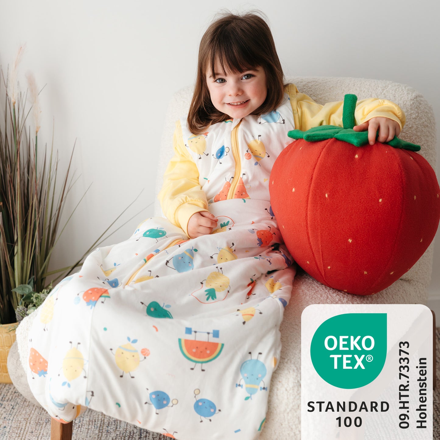 Saco de dormir para bebé 2.5 TOG_Frutas en Forma_OEKOTEX_465