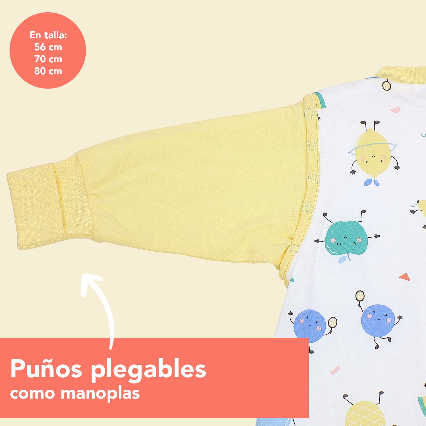 Saco de dormir para bebé 2.5 TOG_Frutas en Forma_foto de ejemplo_465