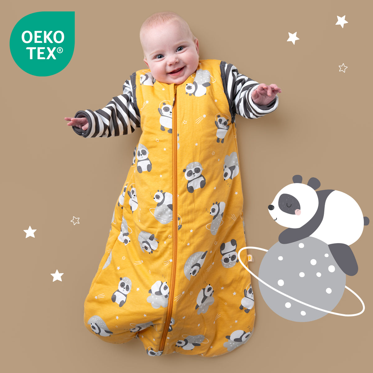 Saco de dormir para bebé 2.5 TOG_Panda_OEKOTEX_465
