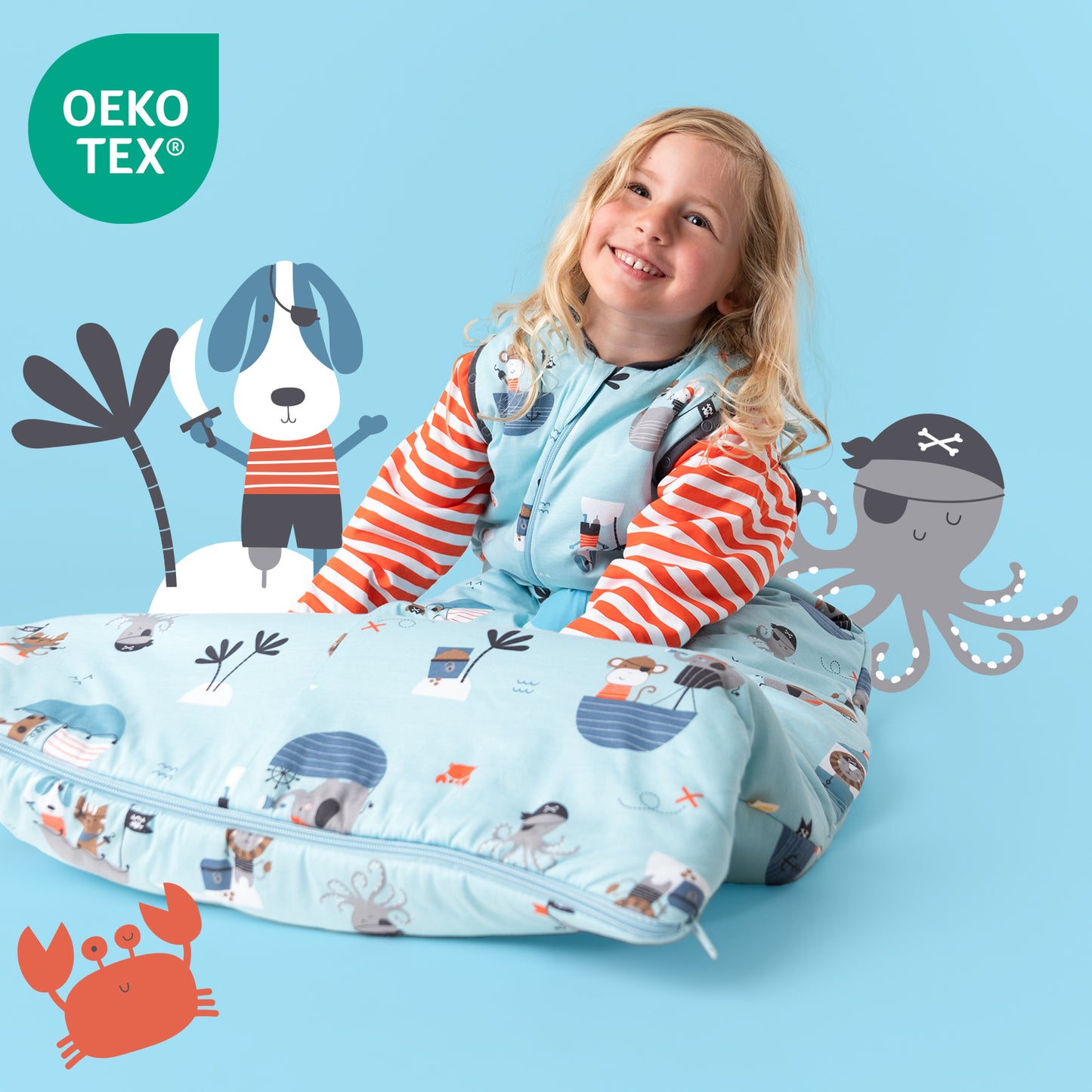 Saco de dormir para bebé 2.5 TOG_Pirata_OEKOTEX_465