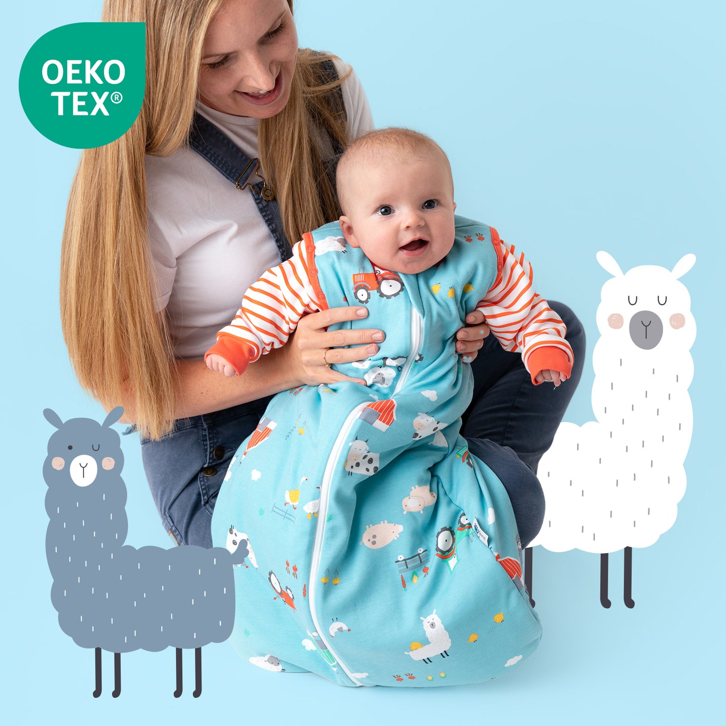 Saco de dormir para bebé de algódon orgánico 2.5 TOG_Granja_OEKOTEX_466