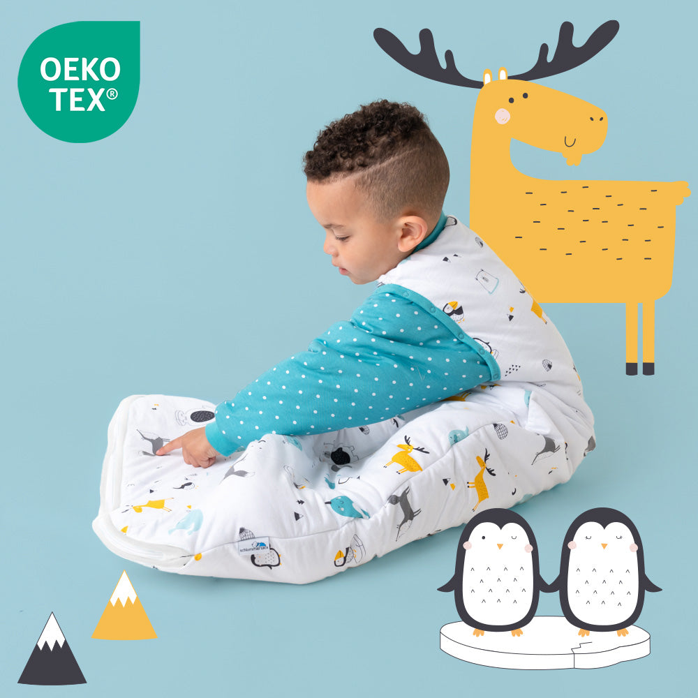 Saco de dormir para bebé de algódon orgánico 2.5 TOG_Amigos Polares_OEKOTEX_466