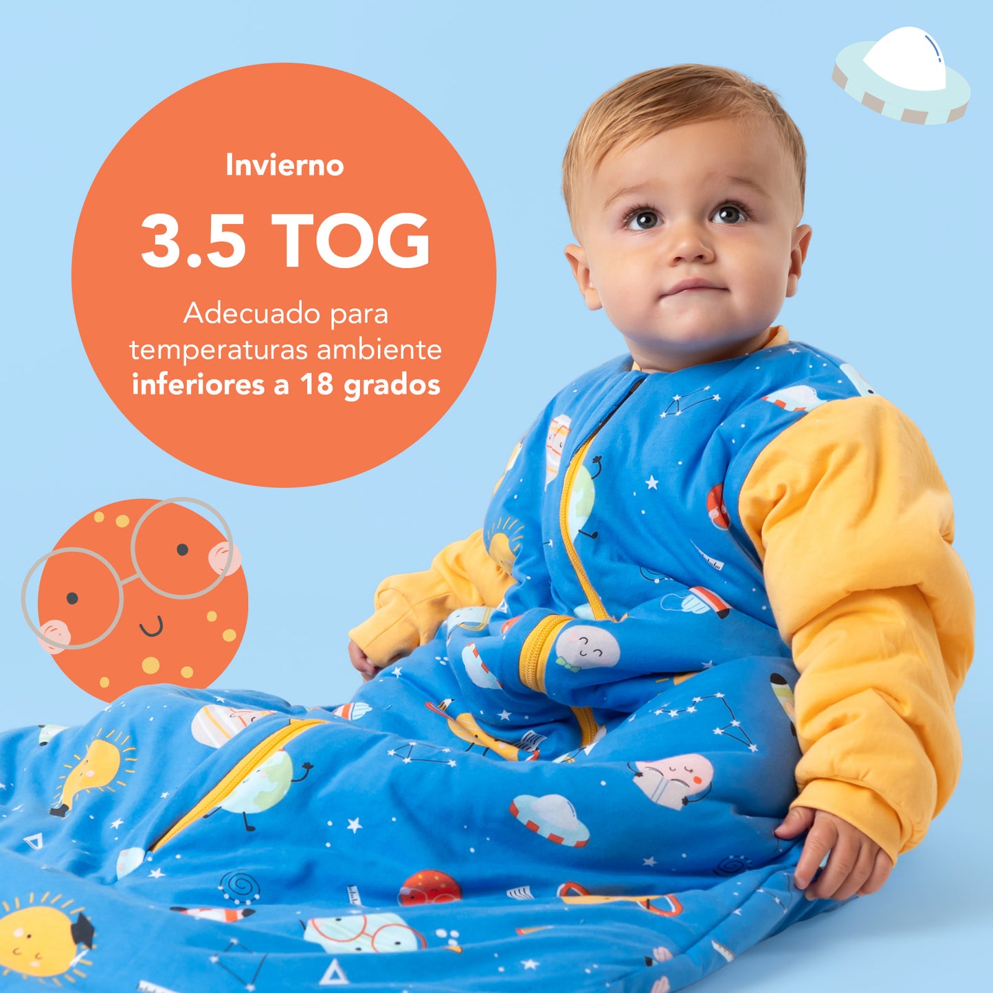 Saco de dormir para bebé, 3.5 TOG