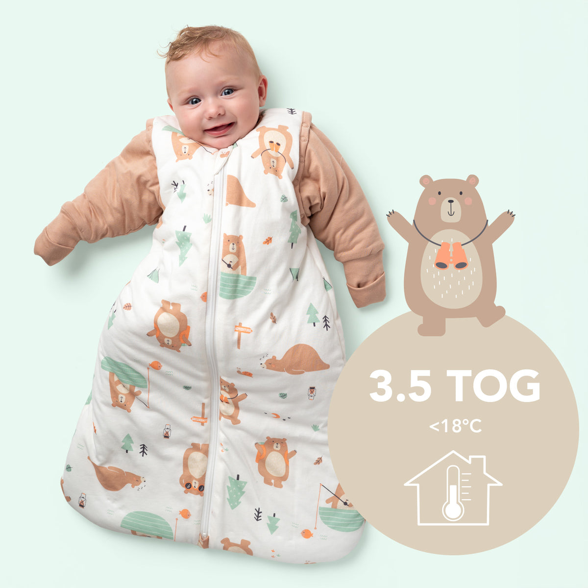 Saco de dormir para bebé 3.5 TOG_Oso Explorador_TOG_471