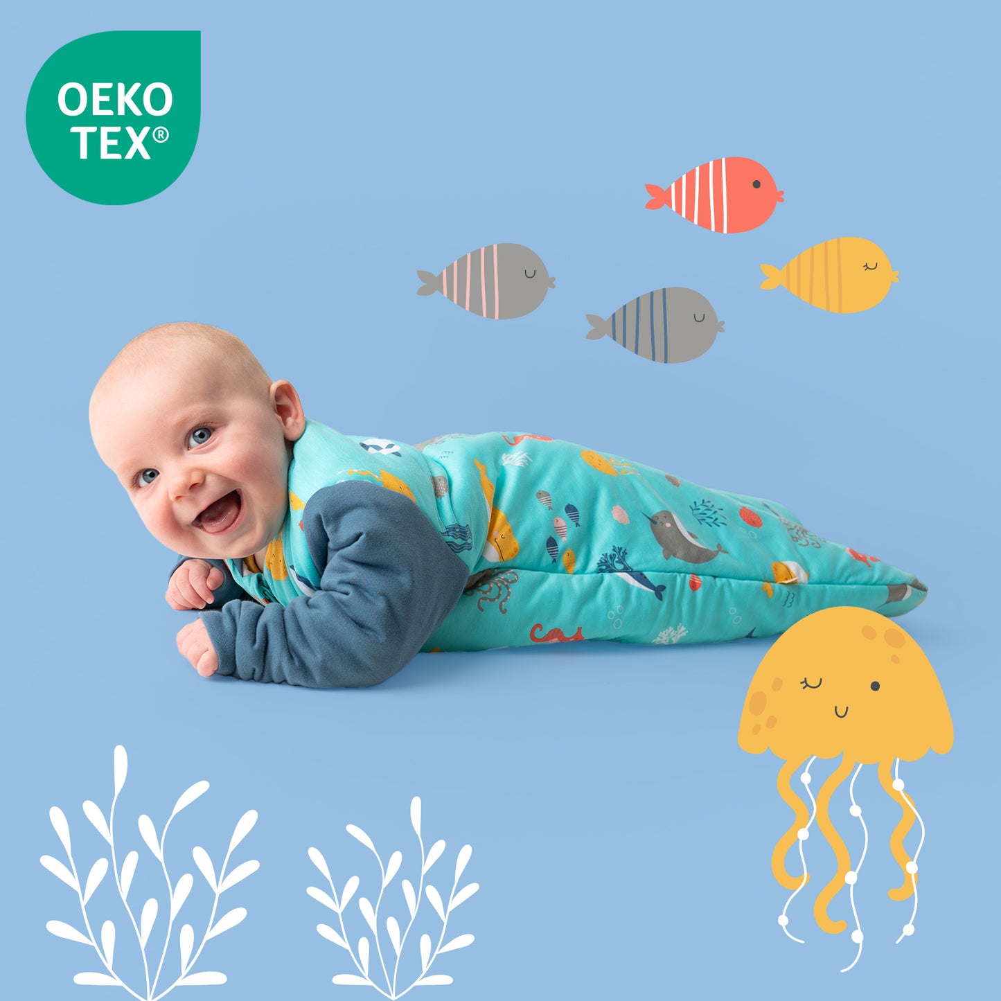 Saco de dormir para bebé 3.5 TOG_Animales marinos_OEKOTEX_471