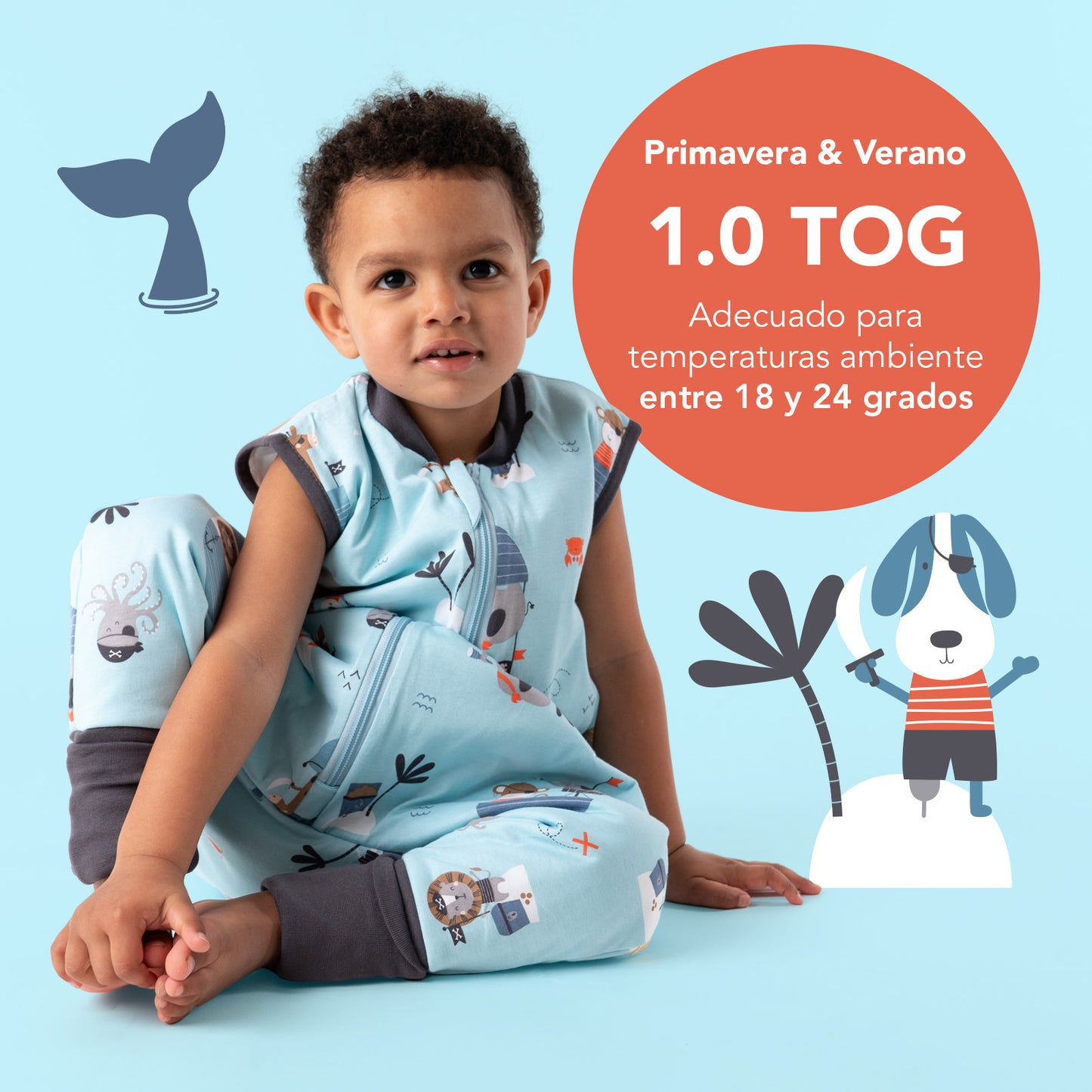 Saco de dormir con pies y suelas antideslizantes, 1.0 TOG