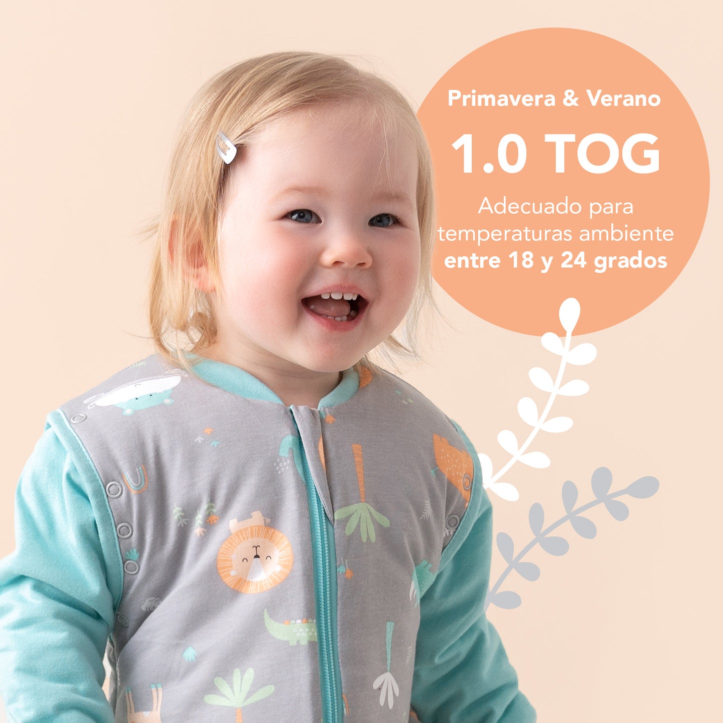 Saco de dormir para bebé, 1.0 TOG