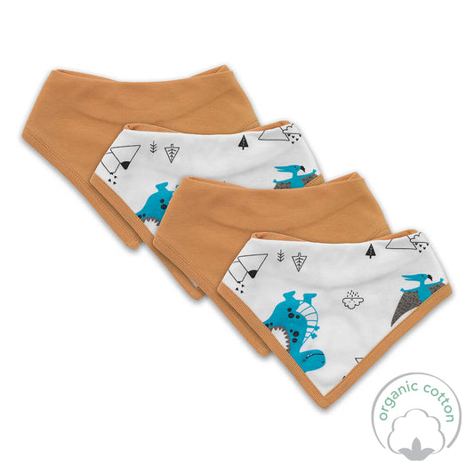 Pack de 4 bandanas para bebé de algódon orgánico