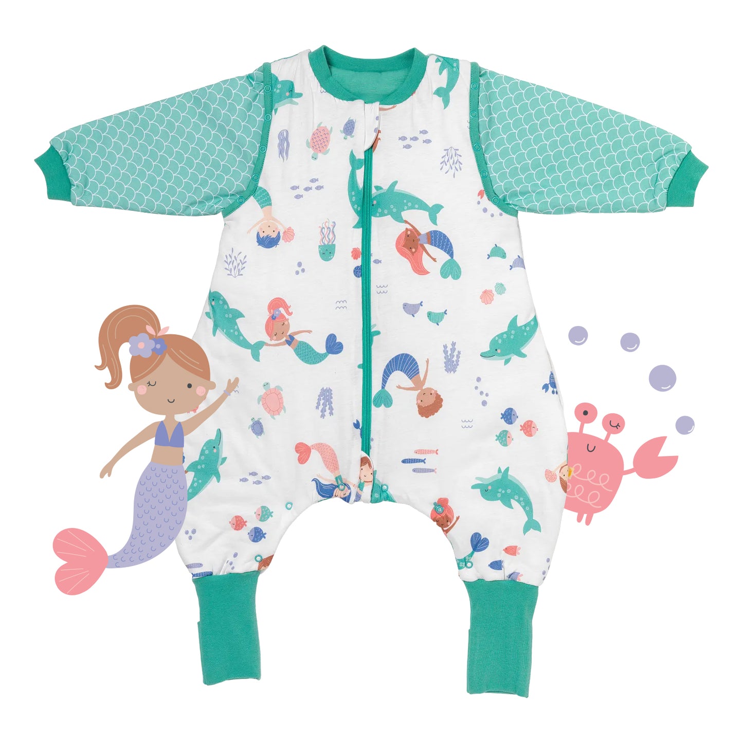 Saco de dormir con pies y suelas antideslizantes, 2.5 TOG