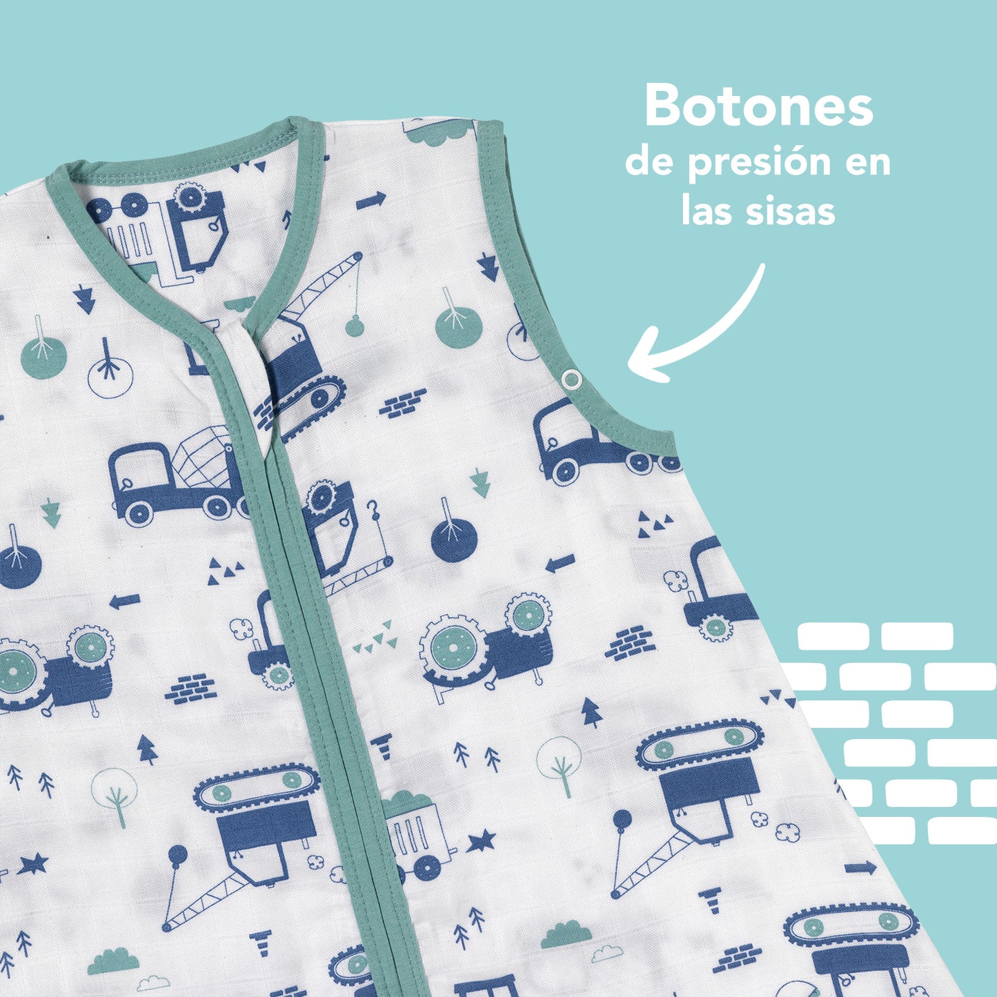 Saco de dormir para bebé de muselina, 0.5 TOG