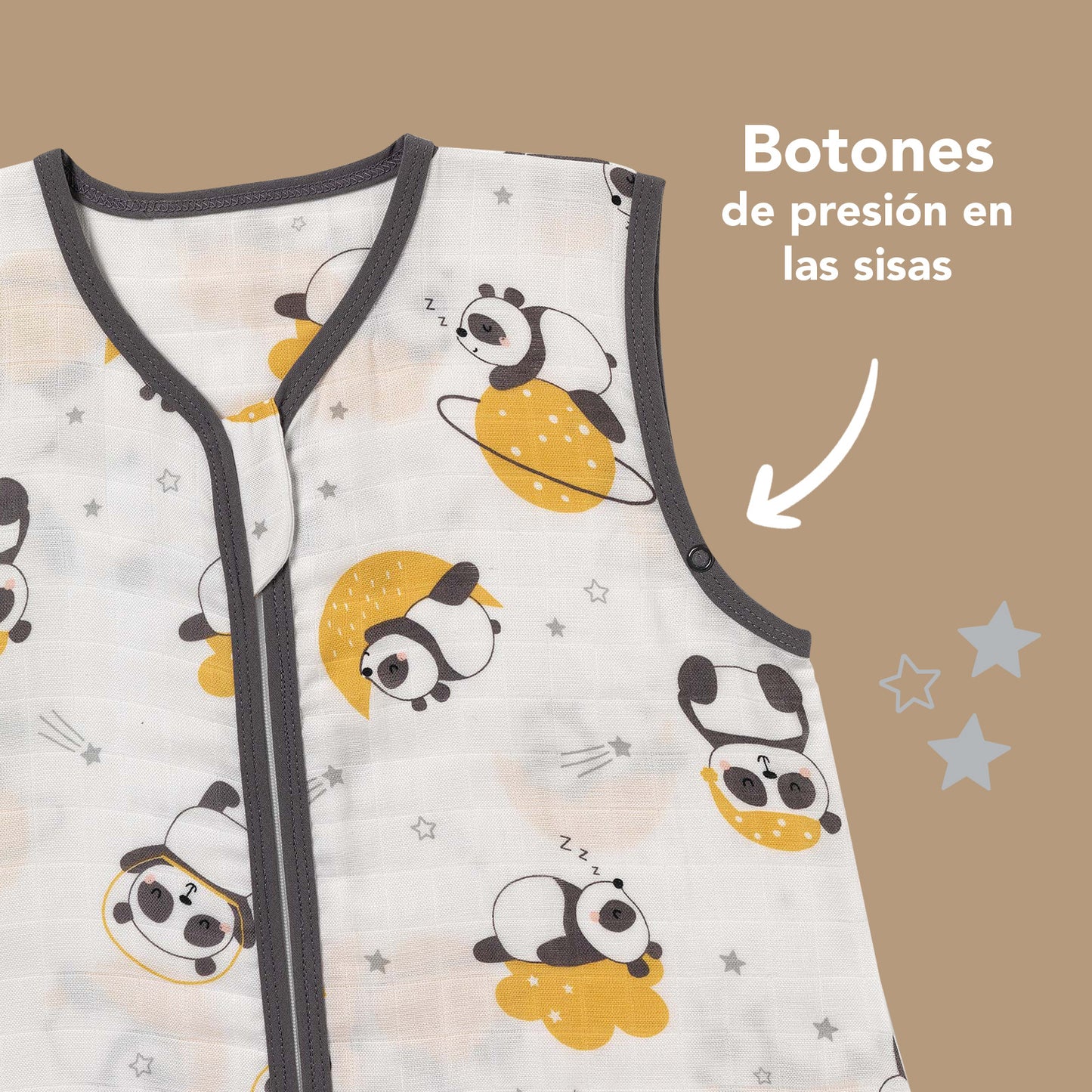 Saco de dormir para bebé de muselina, 0.5 TOG