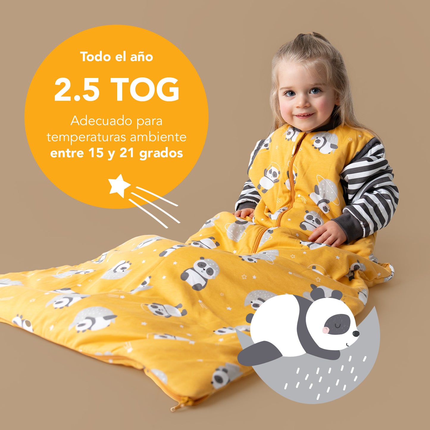 Saco de dormir para bebé, 2.5 TOG